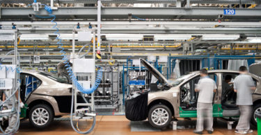 Modern car production line