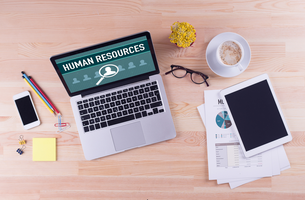 Business desk concept - HUMAN RESOURCES