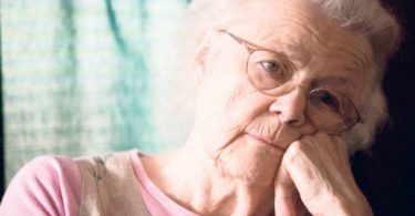 Close-up of senior woman in contemplation