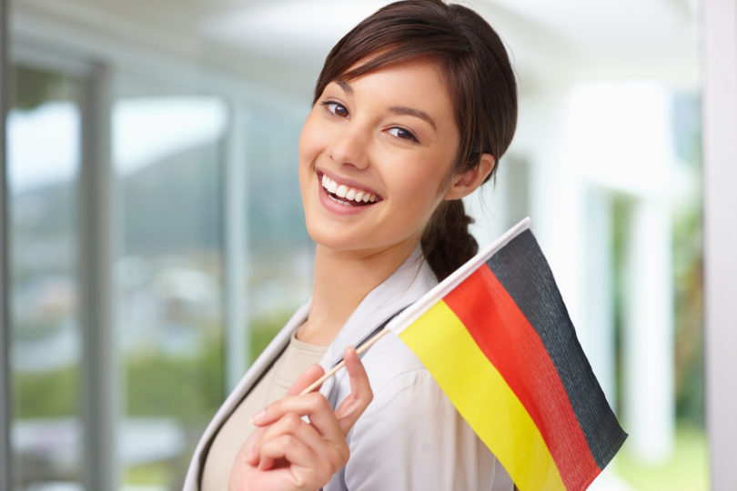 smiling-woman-with-german-flag